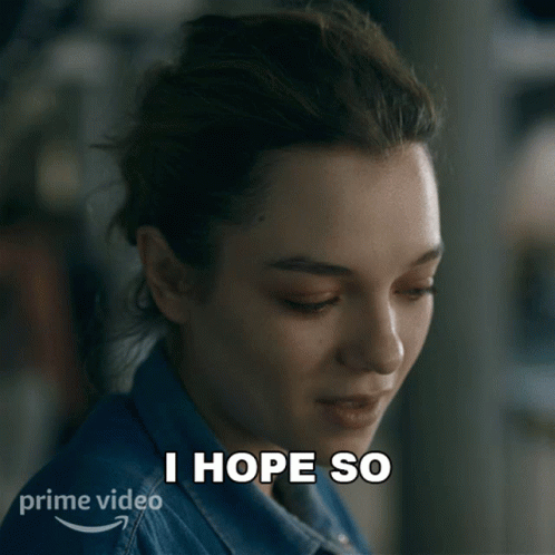Woman Saying I Hope So Prime Video Logo