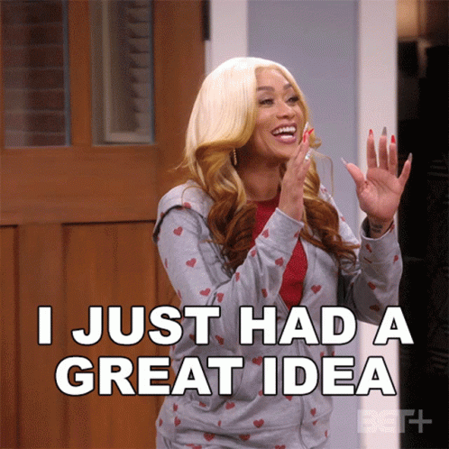 Woman Saying I Just Had Great Idea