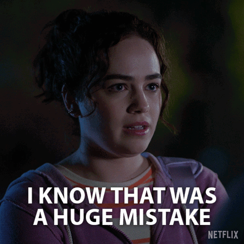 Woman Saying I Know That Was a Huge Mistake Netflix Ad