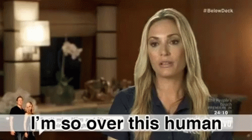 Woman Saying I'm Over This Human GIF