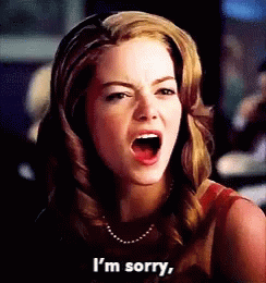 Woman Saying I'm Sorry With Mouth Wide Open