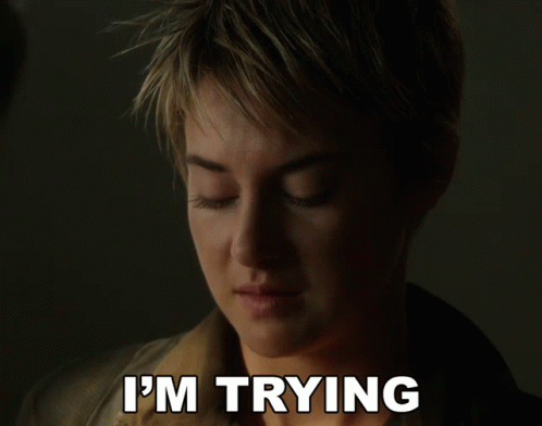 Woman Saying I'm Trying