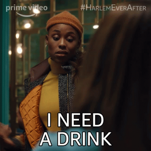 Woman Saying I Need a Drink Wearing Hat