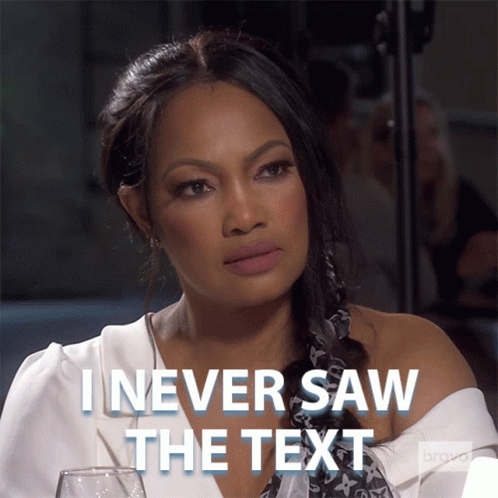 Woman Saying I Never Saw The Text