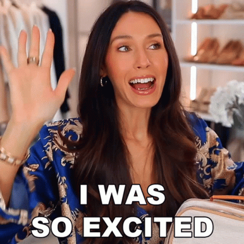 Woman Saying I Was So Excited in Closet