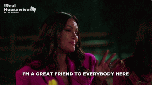 Woman Saying Im A Great Friend GIF