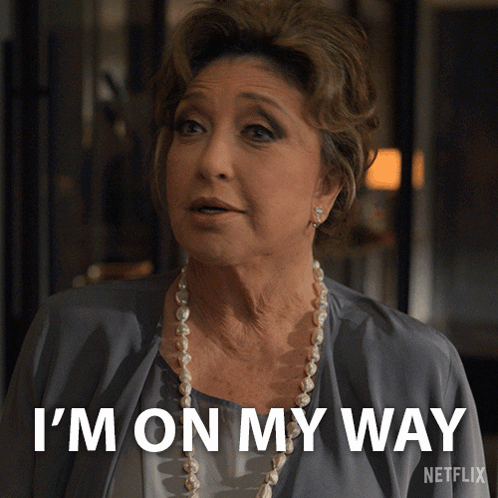 Woman Saying Im On My Way GIF