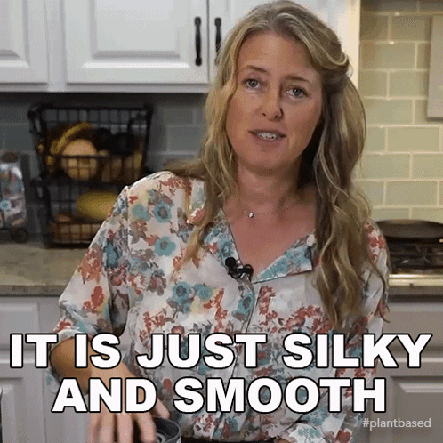Woman Saying It Is Silky and Smooth