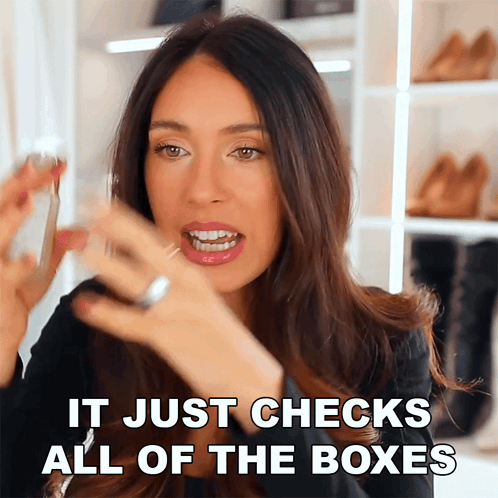 Woman Saying It Just Checks All the Boxes