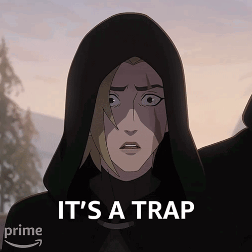 Woman Saying It's a Trap