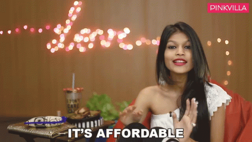 Woman Saying It's Affordable