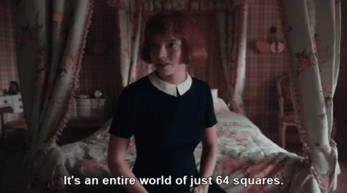 Woman Saying It's an Entire World of Just 64 Squares