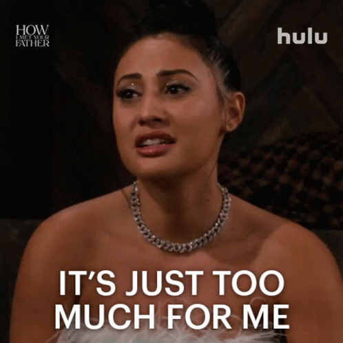 Woman Saying It's Just Too Much For Me With Necklace GIF
