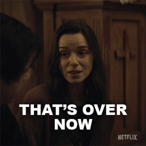Woman Saying It's Over Now