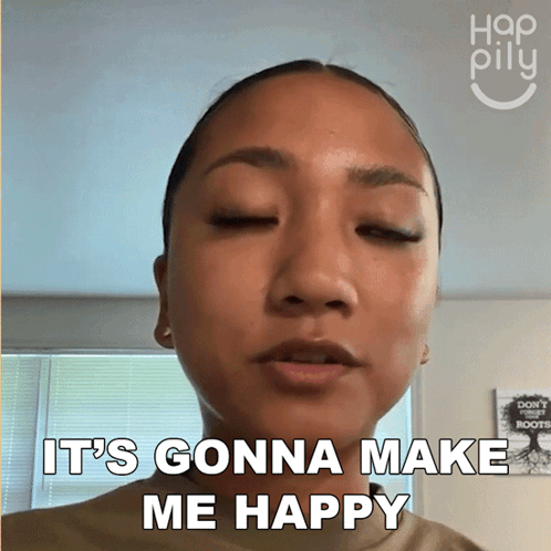 Woman Saying It Will Make Me Happy GIF