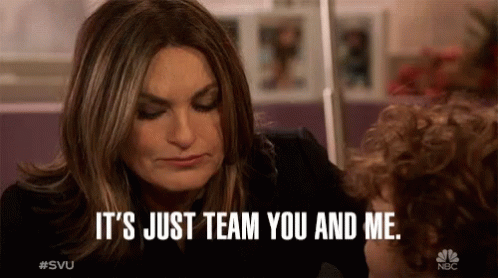 Woman Saying Its Just Team You And Me GIF