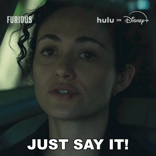 Woman Saying Just Say It in Disney Ad