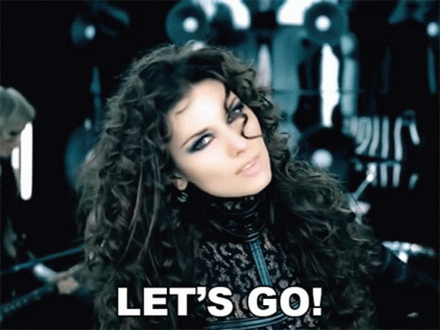 Woman Saying Let's Go