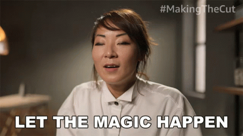Woman Saying Let the Magic Happen