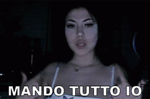 Woman Saying Mando Tutto Io