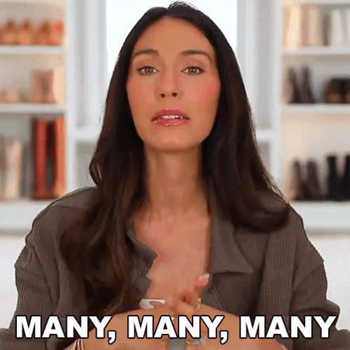 Woman Saying Many Many Many
