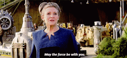 Woman Saying May The Force Be With You GIF