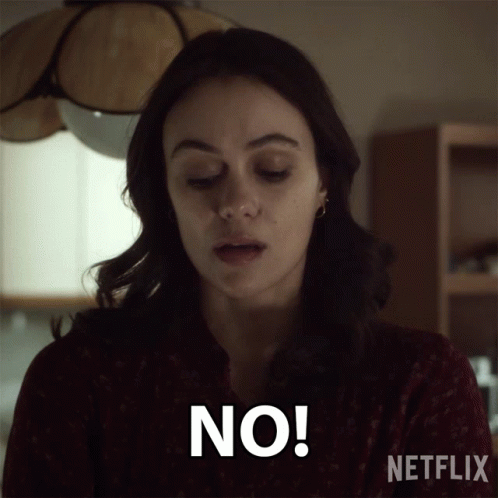 Woman Saying No in Netflix Ad