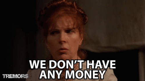 Woman Saying No Money GIF