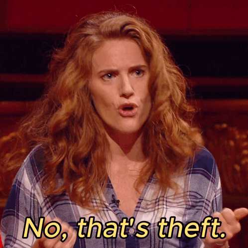 Woman Saying No That's Theft Funny Face