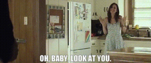 Woman Saying Oh Baby Look at You