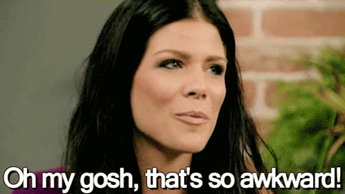 Woman Saying Oh My Gosh That's So Awkward