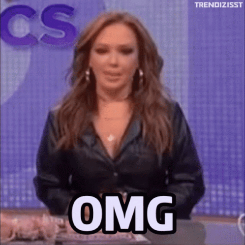 Woman Saying OMG in Front of CBS Sign