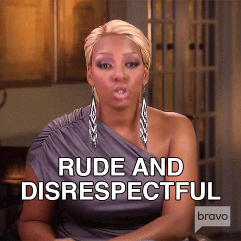 Woman Saying Rude and Disrespectful