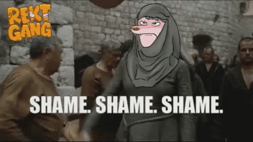 Woman Saying Shame Shame Shame