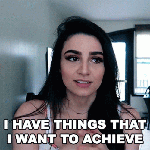 Woman Saying She Wants To Achieve Things