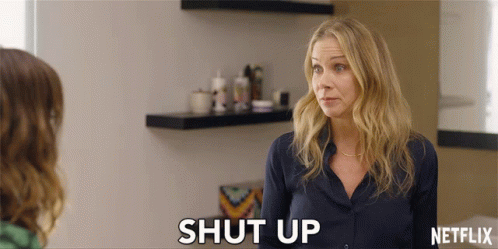 Woman Saying Shut Up