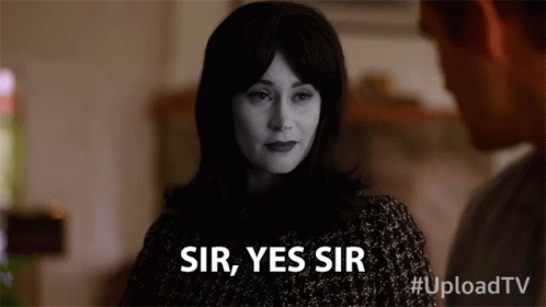Woman Saying Sir Yes Sir