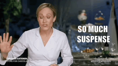 Woman Saying So Much Suspense in Hallmark Movie