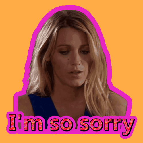 Woman Saying Sorry Sticker