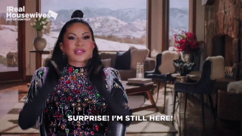 Woman Saying Surprise I'm Still Here