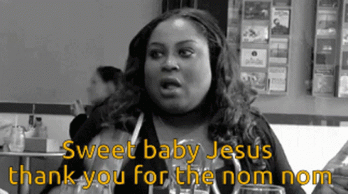 Woman Saying Thank You Baby Jesus GIF