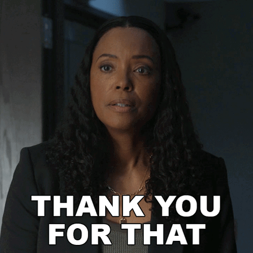 Woman Saying Thank You for That