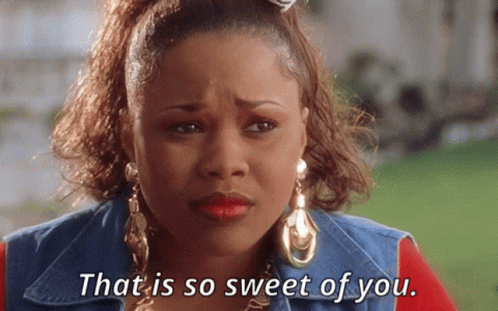 Woman Saying That Is So Sweet Of You Denim GIF