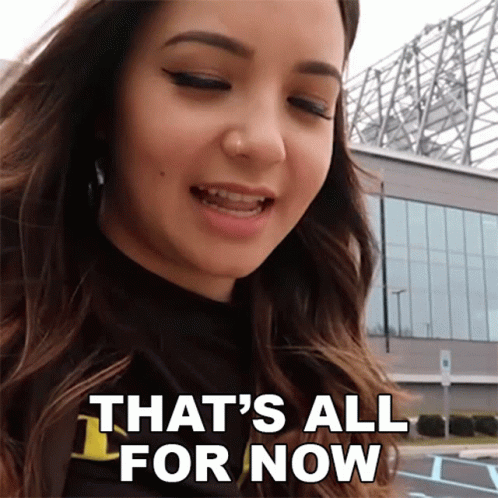 Woman Saying That's All For Now GIF