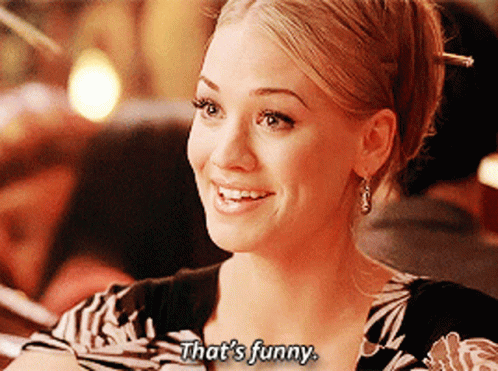 Woman Saying That's Funny