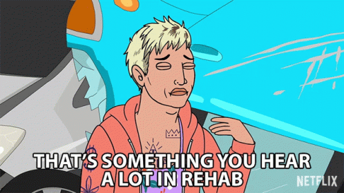Woman Saying That's Something You Hear Alot in Rehab