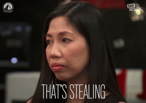 Woman Saying That's Stealing GIF