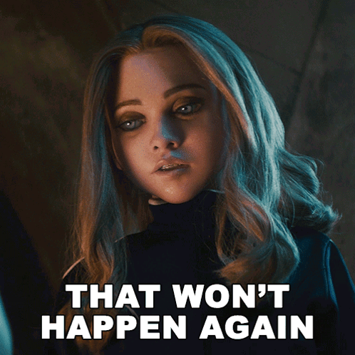 Woman Saying That Won't Happen Again GIF