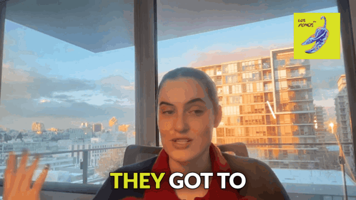 Woman Saying They Got To Large Building