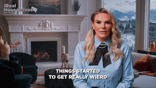 Woman Saying Things Got Weird in Living Room